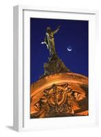 Statue on Catedral Metropolitana in Santiago-Jon Hicks-Framed Photographic Print