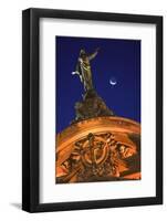 Statue on Catedral Metropolitana in Santiago-Jon Hicks-Framed Photographic Print