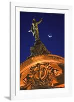 Statue on Catedral Metropolitana in Santiago-Jon Hicks-Framed Photographic Print