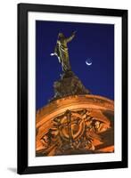 Statue on Catedral Metropolitana in Santiago-Jon Hicks-Framed Photographic Print