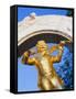 Statue on Strauss Monument in Stadt Park, Vienna, Austria, Europe-Gavin Hellier-Framed Stretched Canvas