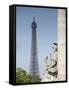Statue on the Alexandre Iii Bridge and the Eiffel Tower, Paris, France, Europe-Richard Nebesky-Framed Stretched Canvas