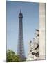 Statue on the Alexandre Iii Bridge and the Eiffel Tower, Paris, France, Europe-Richard Nebesky-Mounted Photographic Print