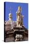 Statue on Top of Church Dome-Jon Hicks-Stretched Canvas