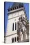 Statue Outside Basilica of St. Egidius in Radnicne Square-Ian Trower-Stretched Canvas