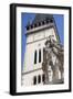 Statue Outside Basilica of St. Egidius in Radnicne Square-Ian Trower-Framed Photographic Print