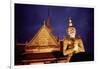 Statue Outside of Buddhist Temple-Paul Souders-Framed Photographic Print