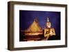 Statue Outside of Buddhist Temple-Paul Souders-Framed Photographic Print