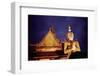 Statue Outside of Buddhist Temple-Paul Souders-Framed Photographic Print