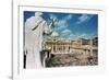 Statue Overlooking St. Peters Square-null-Framed Photographic Print