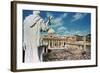 Statue Overlooking St. Peters Square-null-Framed Photographic Print