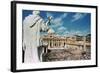 Statue Overlooking St. Peters Square-null-Framed Photographic Print