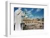 Statue Overlooking St. Peters Square-null-Framed Photographic Print