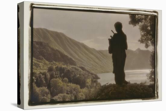 Statue overlooking the Bay-Theo Westenberger-Stretched Canvas