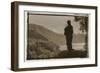 Statue overlooking the Bay-Theo Westenberger-Framed Photographic Print