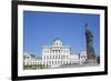 Statue, Pamyatnik Knyazyu Vladimiru, Pashkov House in the background, Moscow, Russia-Richard Maschmeyer-Framed Photographic Print