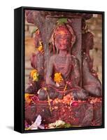 Statue, Patan, Bagmati, Central Region (Madhyamanchal), Nepal, Asia-Jochen Schlenker-Framed Stretched Canvas