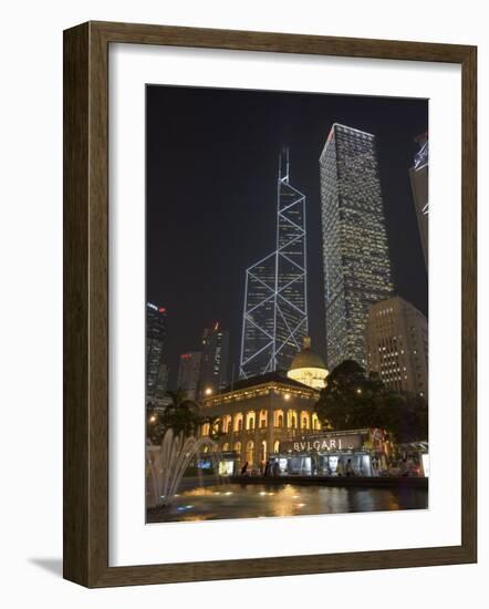 Statue Square, Cheung Kong Centre and Sin Hua Bank, Hong Kong-Sergio Pitamitz-Framed Photographic Print