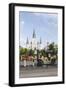 Statue, St. Louis Cathedral, Jackson Square, French Quarter, New Orleans, Louisiana, USA-Jamie & Judy Wild-Framed Photographic Print