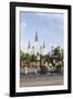 Statue, St. Louis Cathedral, Jackson Square, French Quarter, New Orleans, Louisiana, USA-Jamie & Judy Wild-Framed Photographic Print