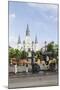 Statue, St. Louis Cathedral, Jackson Square, French Quarter, New Orleans, Louisiana, USA-Jamie & Judy Wild-Mounted Photographic Print