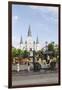 Statue, St. Louis Cathedral, Jackson Square, French Quarter, New Orleans, Louisiana, USA-Jamie & Judy Wild-Framed Photographic Print