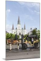 Statue, St. Louis Cathedral, Jackson Square, French Quarter, New Orleans, Louisiana, USA-Jamie & Judy Wild-Mounted Premium Photographic Print