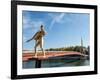 Statue The Weight of Oneself, Passarelle du Palais de Justice, Lyon, Auvergne-Rhone-Alpes, France-Jean Brooks-Framed Photographic Print