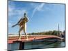 Statue The Weight of Oneself, Passarelle du Palais de Justice, Lyon, Auvergne-Rhone-Alpes, France-Jean Brooks-Mounted Photographic Print