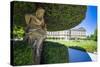 Statue under a Tree in the Baroque Gardens in the Wurzburg Residencewurzburg-Michael Runkel-Stretched Canvas