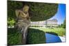 Statue under a Tree in the Baroque Gardens in the Wurzburg Residencewurzburg-Michael Runkel-Mounted Photographic Print