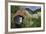 Statue with Agapanthus and Table Mountain Behind-Eleanor-Framed Photographic Print