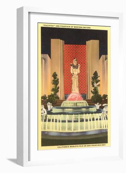 Statue, World's Fair, San Francisco, California-null-Framed Art Print