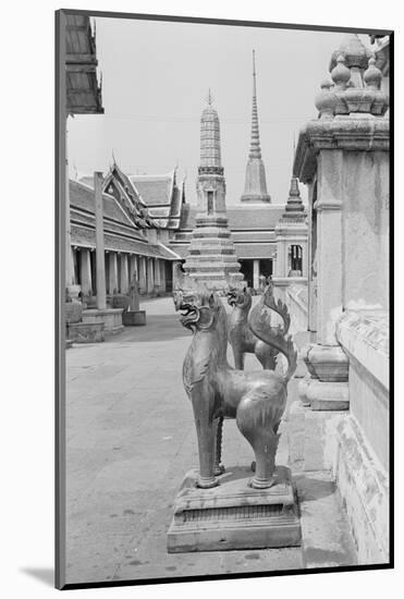 Statues and Bangkok Buildings-Philip Gendreau-Mounted Photographic Print