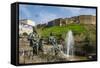 Statues and Fountains Below the Citadel of Erbil (Hawler)-Michael Runkel-Framed Stretched Canvas