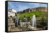 Statues and Fountains Below the Citadel of Erbil (Hawler)-Michael Runkel-Framed Stretched Canvas