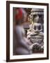 Statues at Swayambhunath Stupa (UNESCO World Heritage Site), Kathmandu, Nepal-Ian Trower-Framed Photographic Print