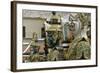 Statues at the Temple of the Emerald Buddha (Wat Phra Kaew)-John Woodworth-Framed Photographic Print