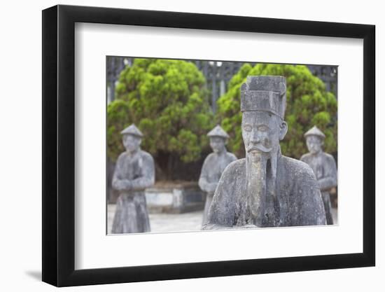 Statues at Tomb of Khai Dinh (Unesco World Heritage Site), Hue, Thua Thien-Hue, Vietnam-Ian Trower-Framed Photographic Print