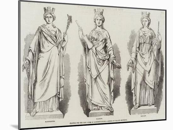 Statues for the New Wing of Somerset-House, Office of Inland Revenue-null-Mounted Premium Giclee Print