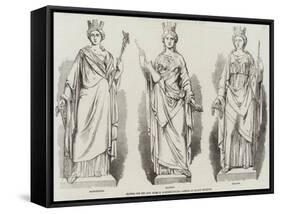 Statues for the New Wing of Somerset-House, Office of Inland Revenue-null-Framed Stretched Canvas