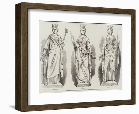 Statues for the New Wing of Somerset-House, Office of Inland Revenue-null-Framed Giclee Print