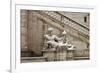 Statues in Campidoglio Square under Snow-Alessandro0770-Framed Photographic Print