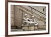 Statues in Campidoglio Square under Snow-Alessandro0770-Framed Photographic Print