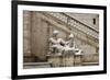 Statues in Campidoglio Square under Snow-Alessandro0770-Framed Photographic Print