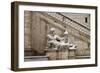 Statues in Campidoglio Square under Snow-Alessandro0770-Framed Photographic Print