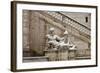 Statues in Campidoglio Square under Snow-Alessandro0770-Framed Photographic Print