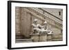 Statues in Campidoglio Square under Snow-Alessandro0770-Framed Photographic Print