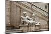 Statues in Campidoglio Square under Snow-Alessandro0770-Mounted Photographic Print