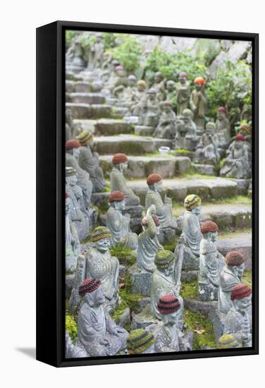Statues in Daisho-In Buddhist Temple, Miyajima Island, Hiroshima Prefecture, Honshu, Japan, Asia-Christian Kober-Framed Stretched Canvas